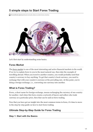 investhub.agency-5 simple steps to Start Forex Trading