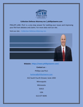 Collection Defense Attorney mn  phillipslawmn