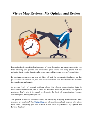 Know About Anti- Procrastination Program
