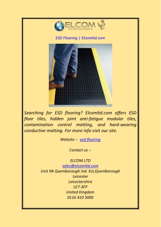 ESD Flooring  Elcomltd.com