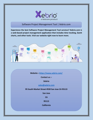 Software Project Management Tool | Xebrio.com