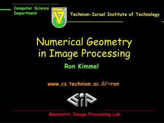Numerical Geometry in Image Processing