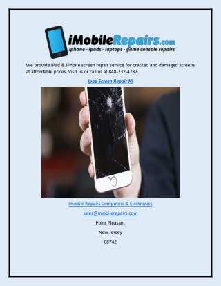 Ipad Screen Repair Service in Nj  Imobilerepairs