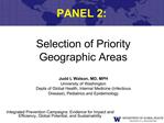 Selection of Priority Geographic Areas