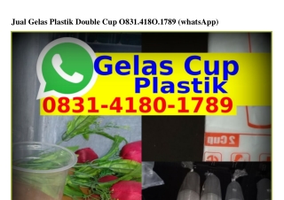 Jual Gelas Plastik DouJual Gelas Plastik Double Cup Ô83l~Կl8Ô~lᜪ8ᑫ{WA}ble Cup