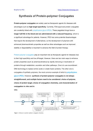 Synthesis of Protein-polymer Conjugates