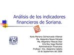 An lisis de los indicadores financieros de Soriana.