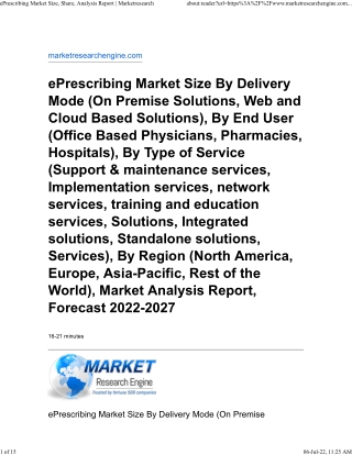 ePrescribing Market