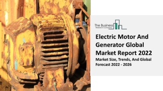 Electric Motor And Generator Market Size, Analysis, Outlook, Key Drivers Report