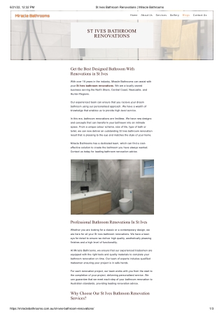 St Ives Bathroom Renovations