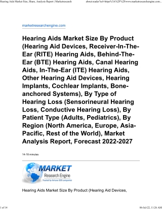 Hearing Aids Market
