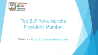 Top BJP Yuva Morcha President Mumbai