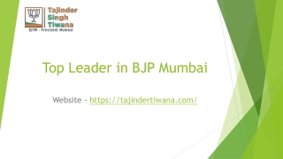 Top Leader in BJP Mumbai