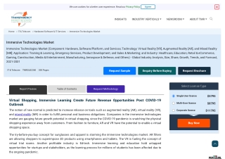 Immersive Technologies Market  Global Industry Analysis