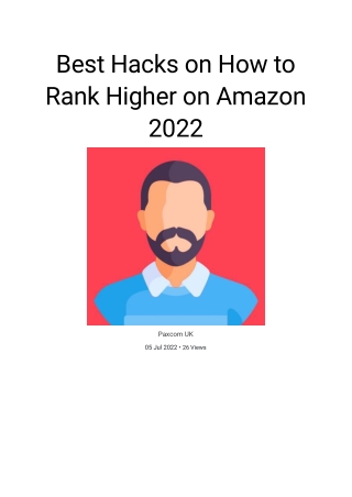 Best Hacks on How to Rank Higher on Amazon 2022