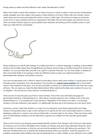 10 Things Steve Jobs Can Teach Us About personalized name necklace