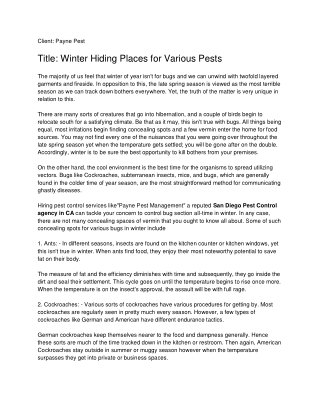 Winter Hiding Places for Various Pests_ Payne Pest