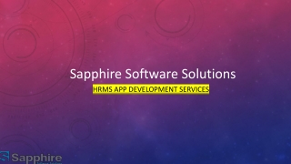 HRMS App Development Services | Sapphire