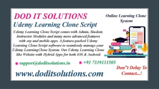 Best Online Udemy Clone System - DOD IT SOLUTIONS