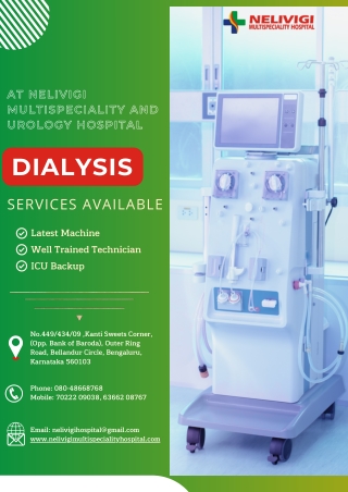 Dialysis Procedure | Best Urology Hospitals in Bellandur | Nelivigi Urology