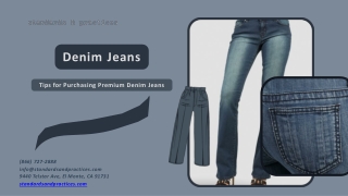 Buy Premium Denim Jeans From Extensive Range - Best Tips