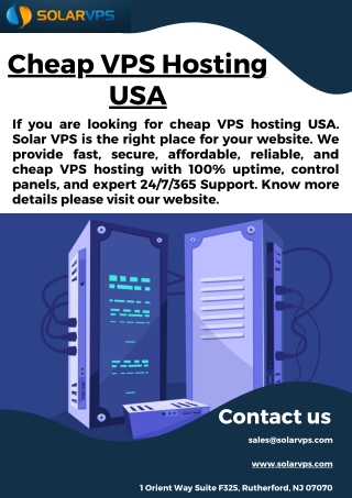 Cheap VPS Hosting USA