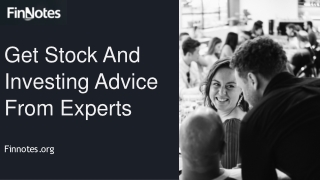 Get Stock And Investing Advice From Experts