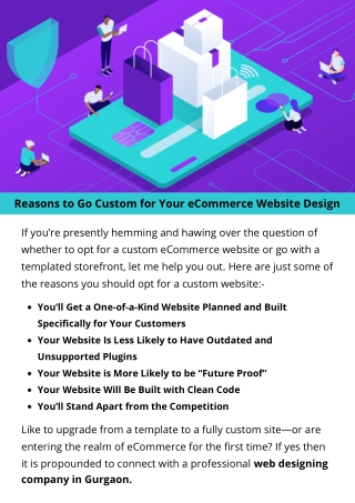 Reasons to Go Custom for Your eCommerce Website Design