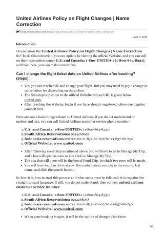 United Airlines flight ticket date change policy