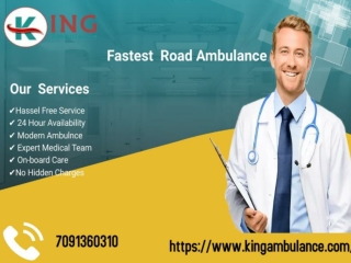 King Ambulance Service in Ranchi – Best Amenities for Shifting