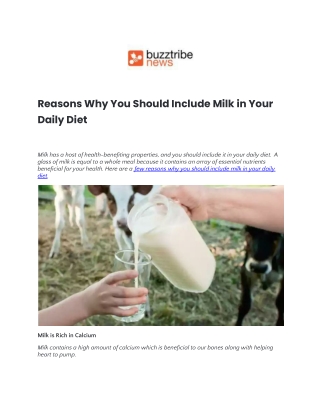 Reasons Why You Should Include Milk in Your Daily Diet.docx