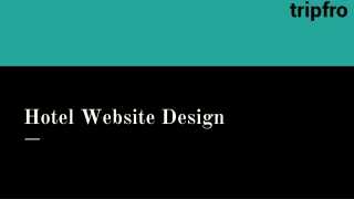 Hotel Website Design