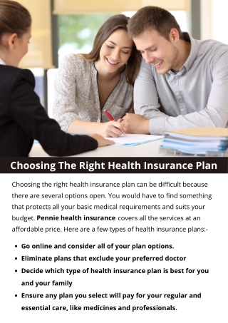 Choosing The Right Health Insurance Plan