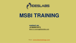 MSBI Training
