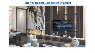 Interior Design Companies In kenya