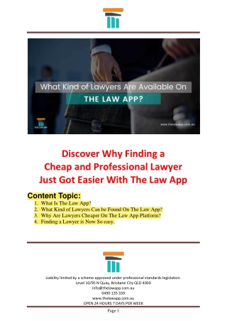 Finding a Cheap and Professional Lawyer Just Got Easier With The Law App