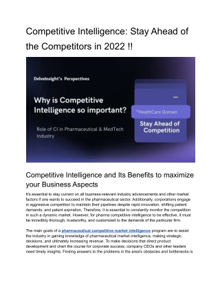 Competitive Intelligence_ Stay Ahead of the Competitors in 2022