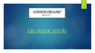 Lip sugar scrub