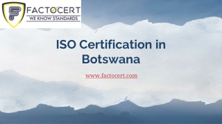 ISO Certification in Botswana