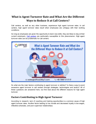 What is Agent Turnover Rate and What Are the Different Ways to Reduce It at Call Centers