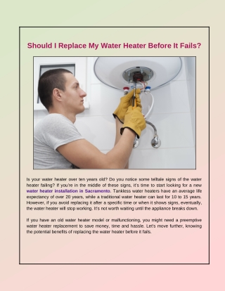 Is it Essential to Replace a Water Heater Before It Fails?