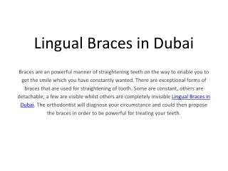 Lingual Braces in Dubai