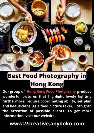 Best Food Photography in Hong Kong - ANYDOKO Creative Studios