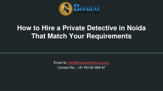 Private Detective in Noida