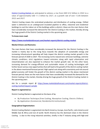 District cooling market