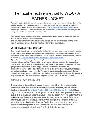 the-most-effective-method-to-wear-a-leather-jacket