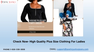 High quality dresses for curvy figure- PJ Poetic Justice Jeans