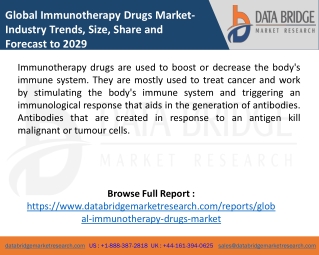Global Immunotherapy Drugs Market
