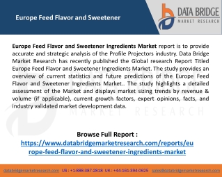 Europe Feed Flavor and Sweetener Ingredients Market