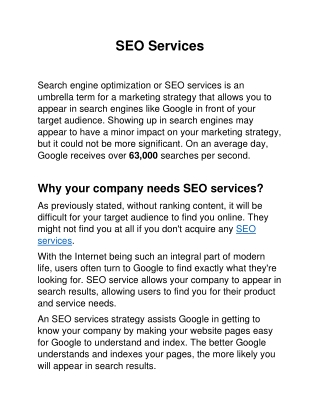 SEO Services